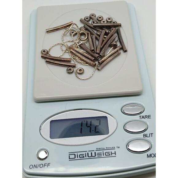 14.2 gr Vintage .925 sterling silver estate oxidized Jewelry Beads REPAIR CRAFT - Picture 8 of 11